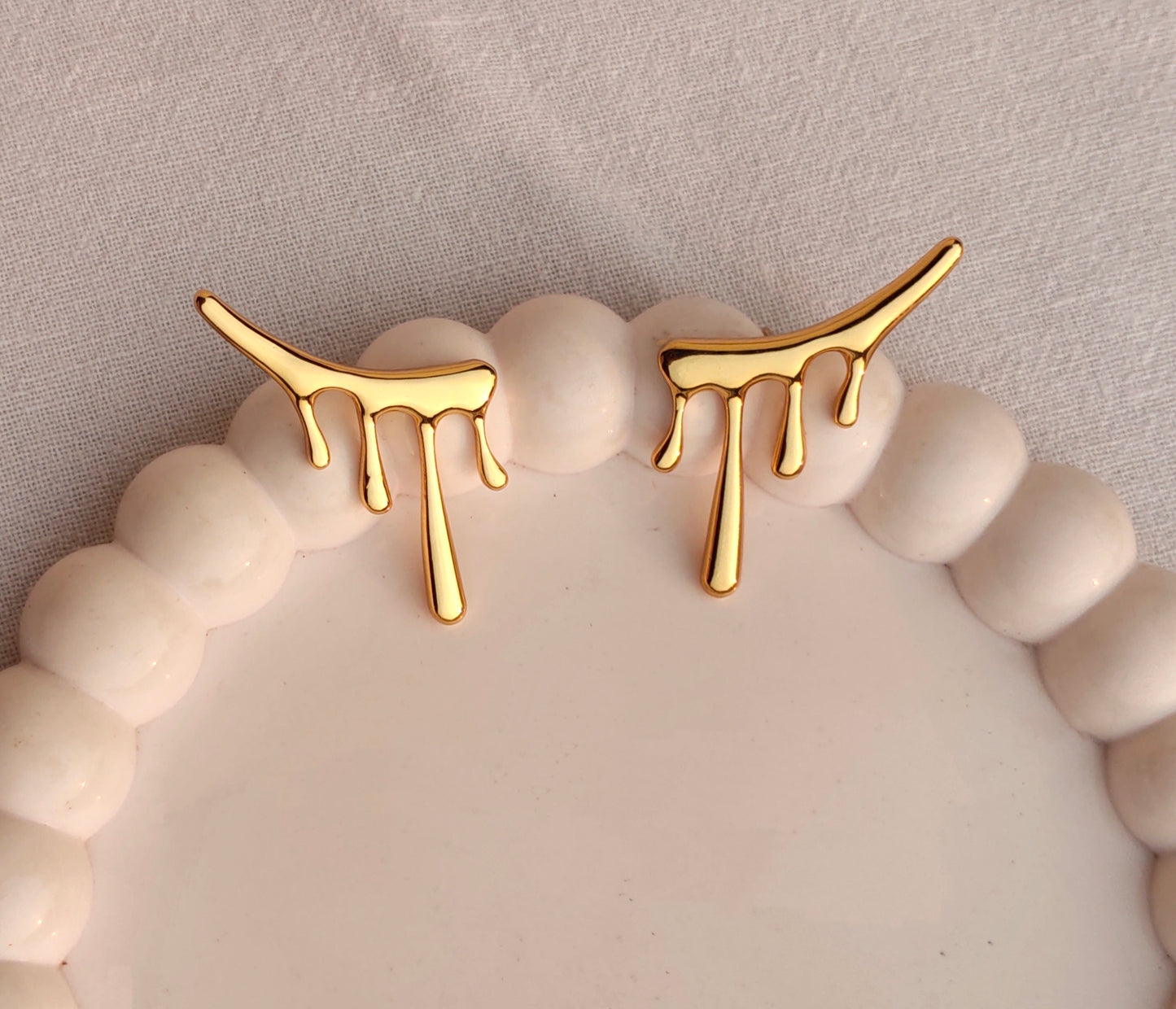 Golden Melt Statement Earrings ✨