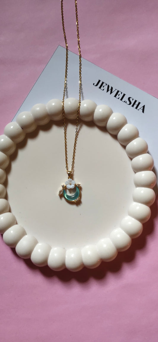Blue Moonlight Bloom Pendant